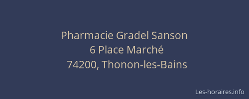 Pharmacie Gradel Sanson
