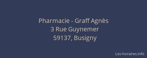Pharmacie - Graff Agnès