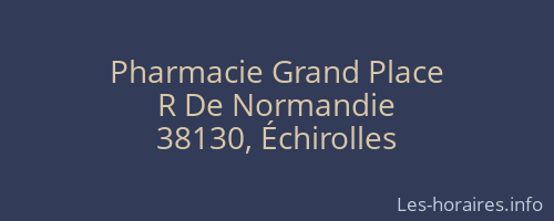 Pharmacie Grand Place