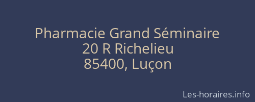 Pharmacie Grand Séminaire