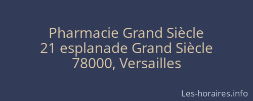 Pharmacie Grand Siècle