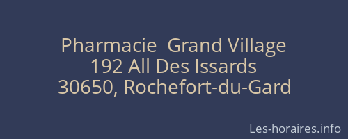 Pharmacie  Grand Village
