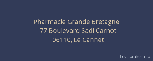 Pharmacie Grande Bretagne