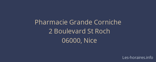 Pharmacie Grande Corniche