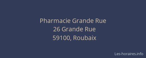 Pharmacie Grande Rue