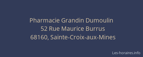 Pharmacie Grandin Dumoulin