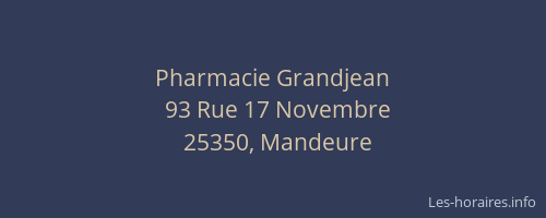 Pharmacie Grandjean
