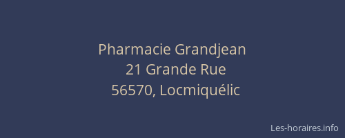 Pharmacie Grandjean
