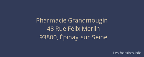 Pharmacie Grandmougin