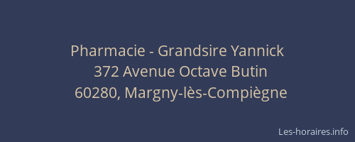 Pharmacie - Grandsire Yannick