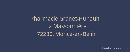 Pharmacie Granet-Hunault