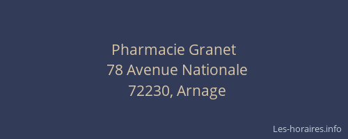 Pharmacie Granet