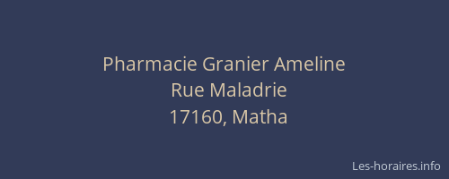 Pharmacie Granier Ameline