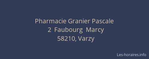 Pharmacie Granier Pascale