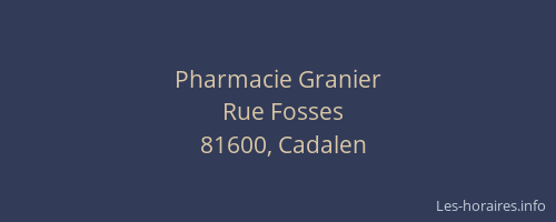 Pharmacie Granier
