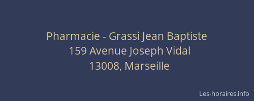 Pharmacie - Grassi Jean Baptiste