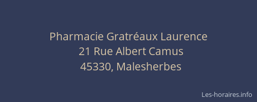 Pharmacie Gratr&eacute;aux Laurence