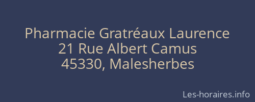 Pharmacie Gratréaux Laurence