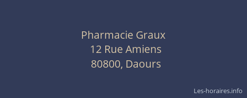 Pharmacie Graux