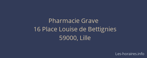 Pharmacie Grave
