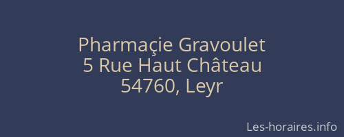 Pharmaçie Gravoulet