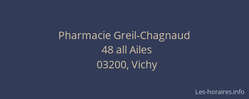 Pharmacie Greil-Chagnaud