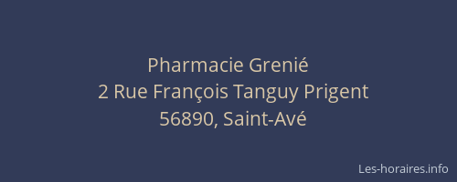 Pharmacie Grenié