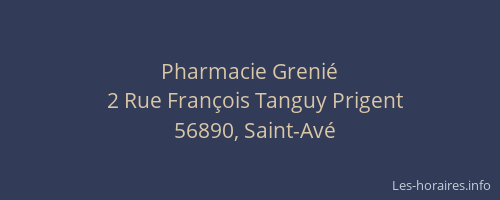 Pharmacie Greni&eacute;