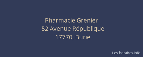 Pharmacie Grenier