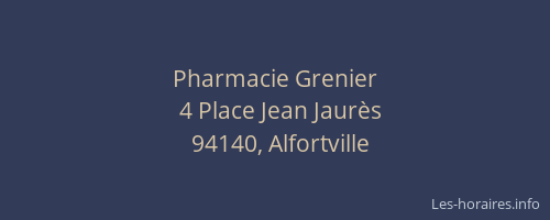 Pharmacie Grenier