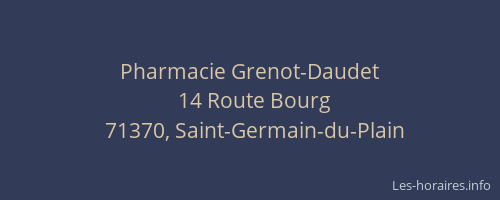 Pharmacie Grenot-Daudet