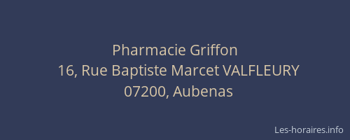 Pharmacie Griffon