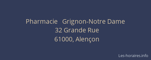 Pharmacie   Grignon-Notre Dame