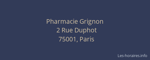 Pharmacie Grignon