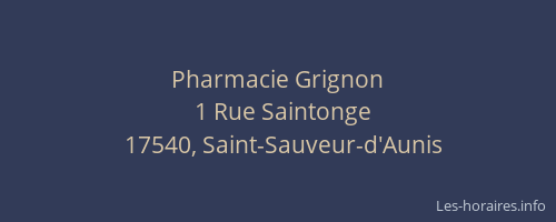 Pharmacie Grignon