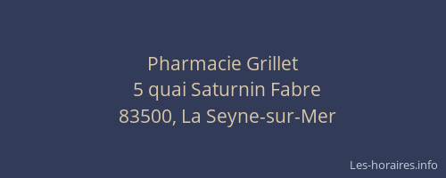Pharmacie Grillet