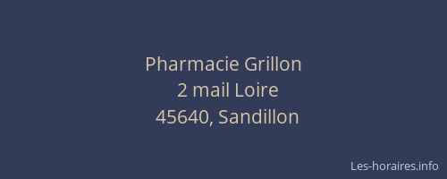 Pharmacie Grillon