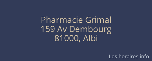 Pharmacie Grimal