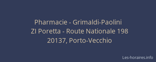 Pharmacie - Grimaldi-Paolini