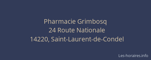 Pharmacie Grimbosq