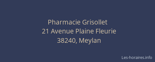 Pharmacie Grisollet