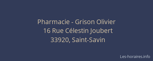 Pharmacie - Grison Olivier