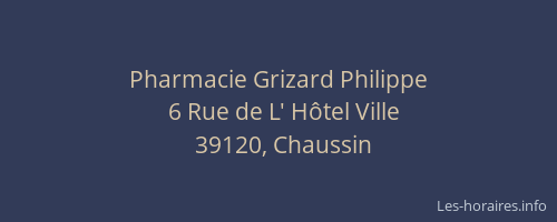 Pharmacie Grizard Philippe