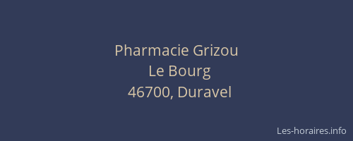 Pharmacie Grizou