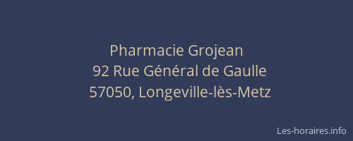 Pharmacie Grojean