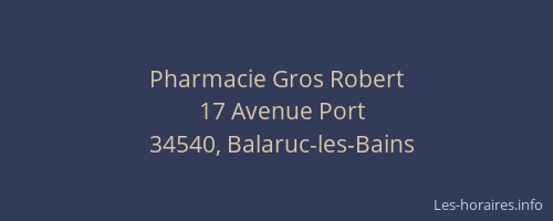 Pharmacie Gros Robert