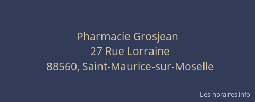 Pharmacie Grosjean
