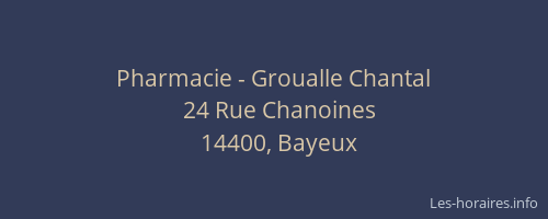 Pharmacie - Groualle Chantal