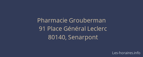 Pharmacie Grouberman