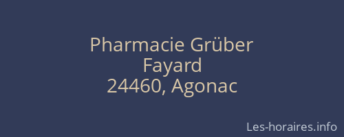 Pharmacie Grüber